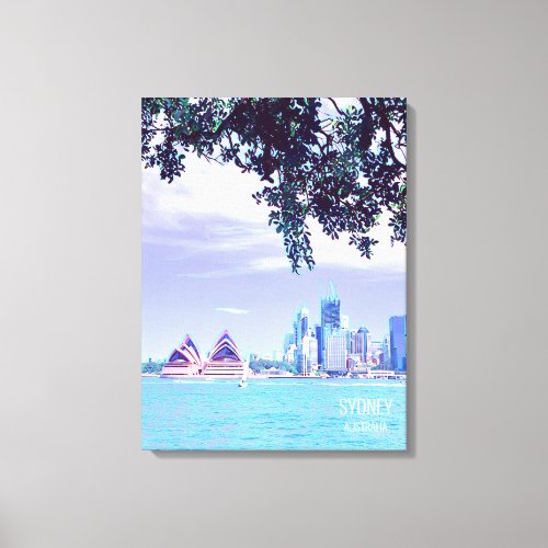 Opera House Sydney Harbour water view Canvas Print