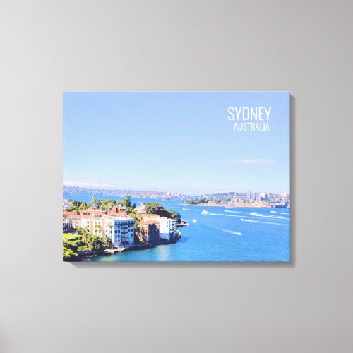 Opera House Sydney Harbour water view Canvas Print