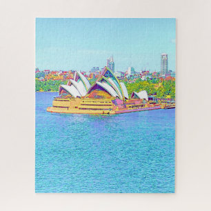 Opera House Sydney Harbour water view Jigsaw Puzzl Puzzle