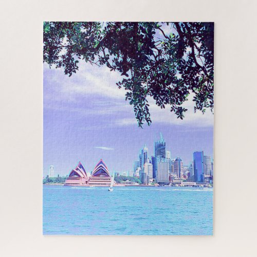 Opera House Sydney Harbour water view Jigsaw Puzzle