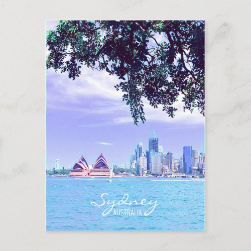 Opera House Sydney Harbour water view Postcard