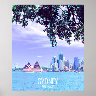 Opera House Sydney Harbour water view Poster