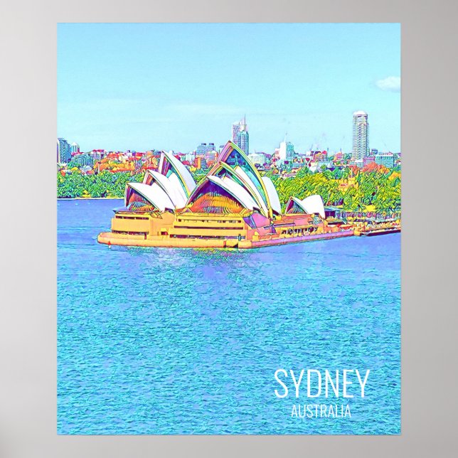 Opera House Sydney Harbour water view Poster (Front)