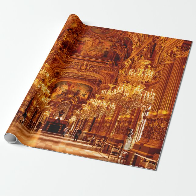 Opera National de Paris Garnier in France Wrapping Paper (Unrolled)