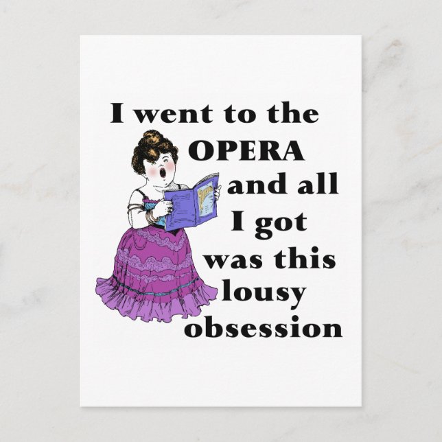 Opera Obsession Postcard (Front)