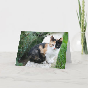 Opera Phantom Cat Letterpress Thank You Card