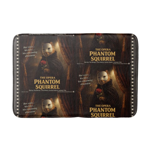 Opera Phantom Squirrel Parody Bath Mat (Front)