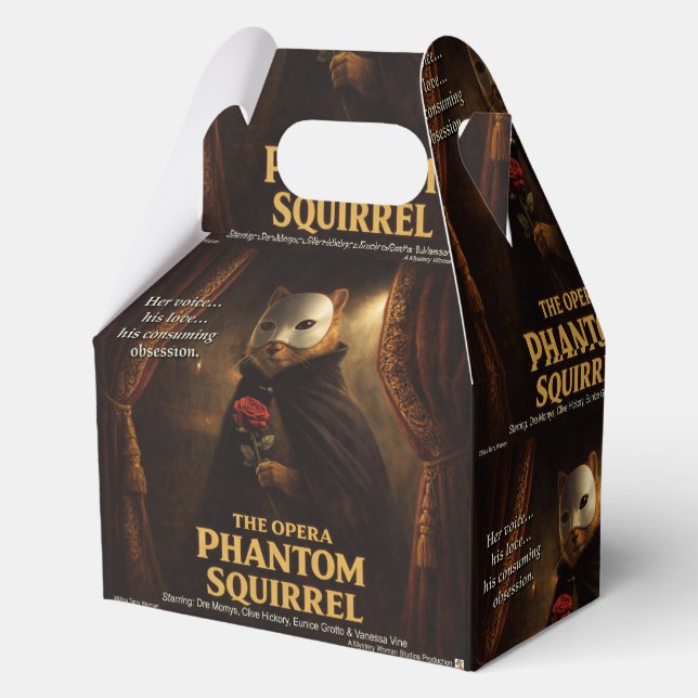 Opera Phantom Squirrel Parody Favor Boxes (Back)
