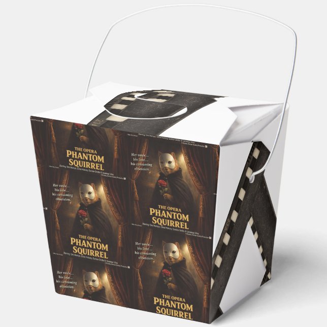 Opera Phantom Squirrel Parody Favor Boxes (Front)