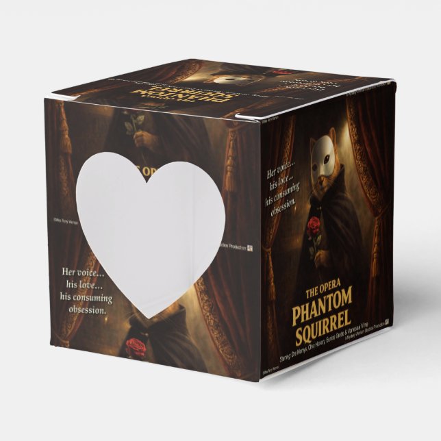 Opera Phantom Squirrel Parody Favor Boxes (Front Side)