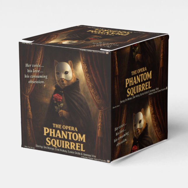 Opera Phantom Squirrel Parody Favor Boxes (Front Side)