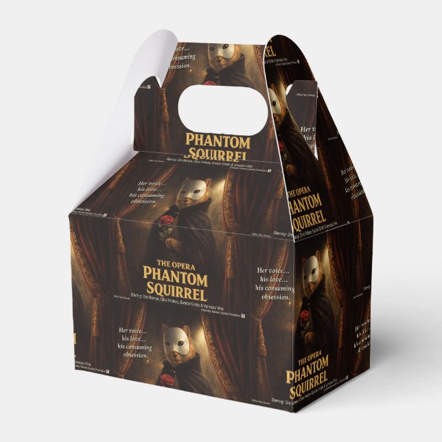 Opera Phantom Squirrel Parody Favor Boxes (Front Side)