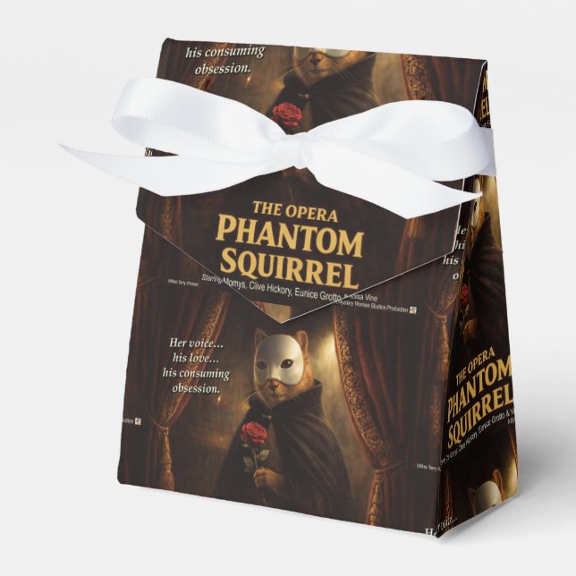 Opera Phantom Squirrel Parody Favor Boxes (Front Side)