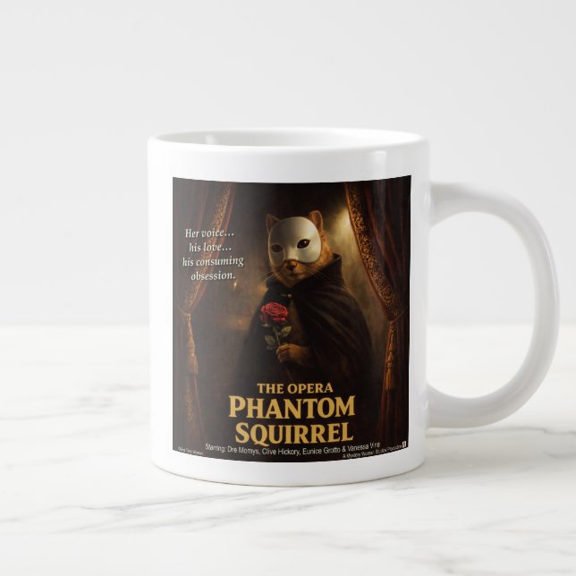 Opera Phantom Squirrel Parody Giant Coffee Mug (Right)