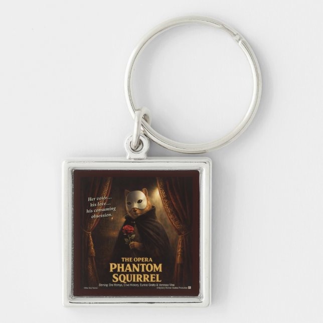 Opera Phantom Squirrel Parody Keychain (Front)