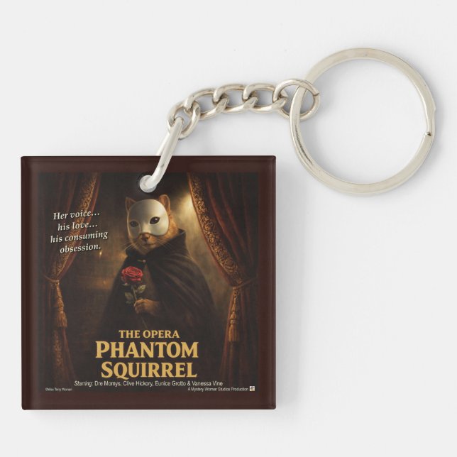 Opera Phantom Squirrel Parody Keychain (Back)