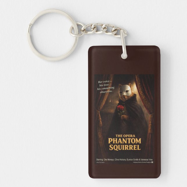 Opera Phantom Squirrel Parody Keychain (Front)