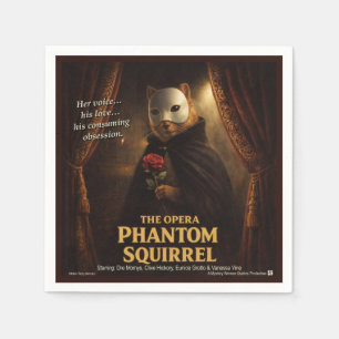 Opera Phantom Squirrel Parody Napkins