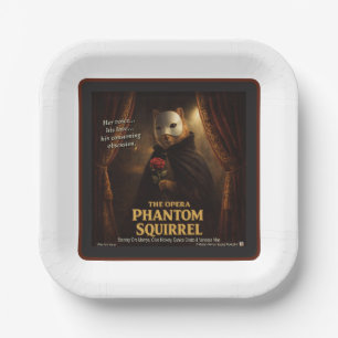 Opera Phantom Squirrel Parody Paper Plates