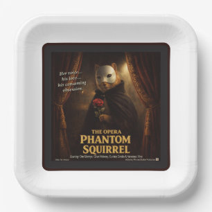 Opera Phantom Squirrel Parody Paper Plates