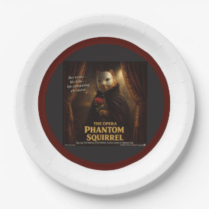 Opera Phantom Squirrel Parody Paper Plates