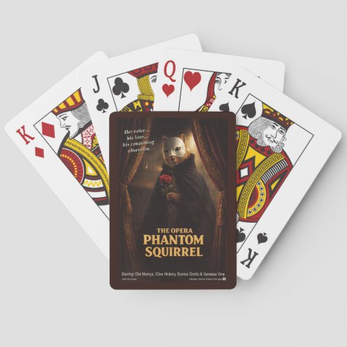 Opera Phantom Squirrel Parody Poker Cards