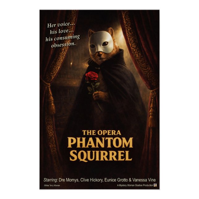 Opera Phantom Squirrel Parody Poster (Front)