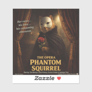 Opera Phantom Squirrel Parody Sticker