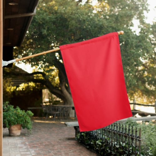 Opera Red Solid Color House Flag