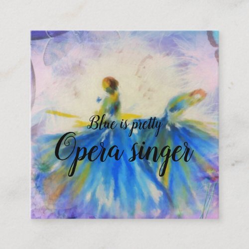 Opera singer Blue is Pretty large business card