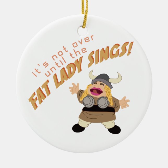 Opera Singer Ceramic Ornament (Front)