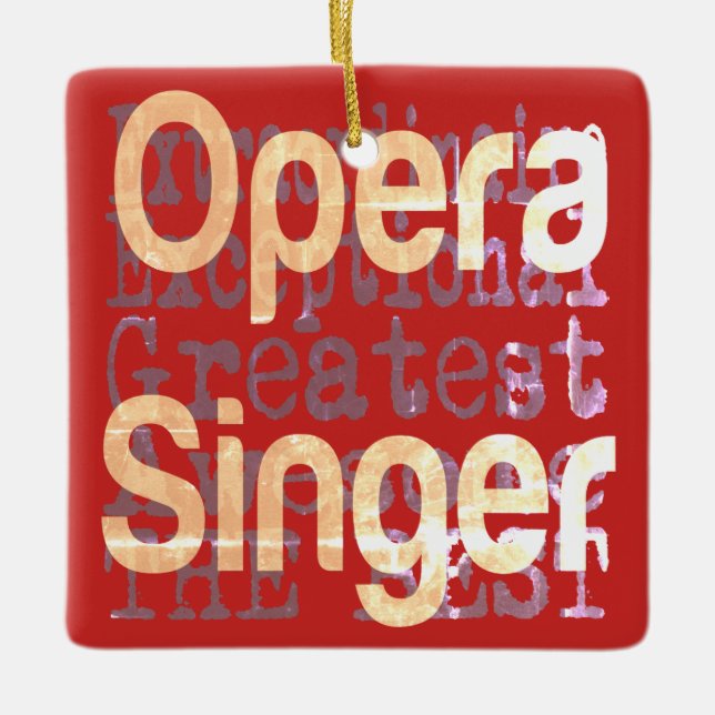Opera Singer Extraordinaire Ceramic Ornament (Front)