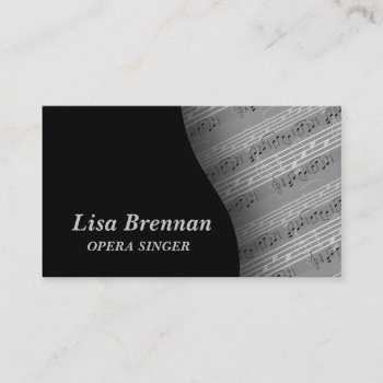 Opera Singer   Musician   Classics Notes Business Card by paplavskyte at Zazzle