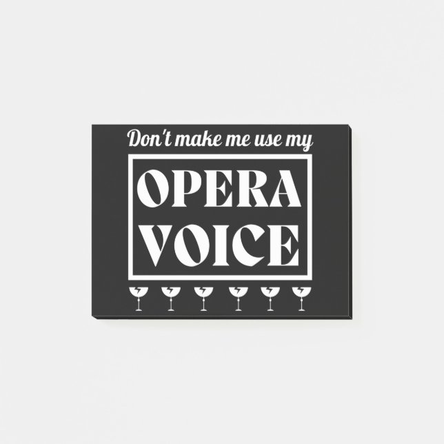 Opera Voice Opera Singer Post-it Notes (Front)