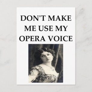 opera voice postcard