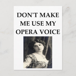 opera voice postcard