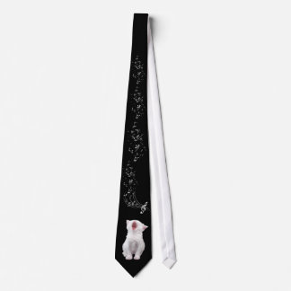 Operatic kitty neck tie