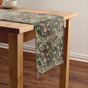 Operatic Opulence – Gothic Floral Baroque Short Table Runner