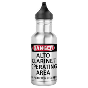 Operating Area Alto Clarinet Stainless Steel Water Bottle