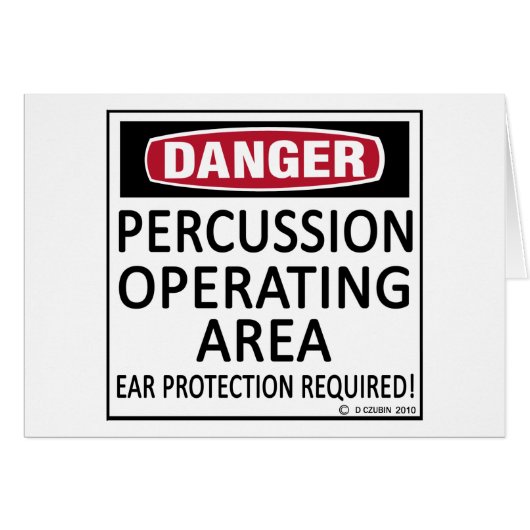 Operating Area Percussion Cards (Front Horizontal)