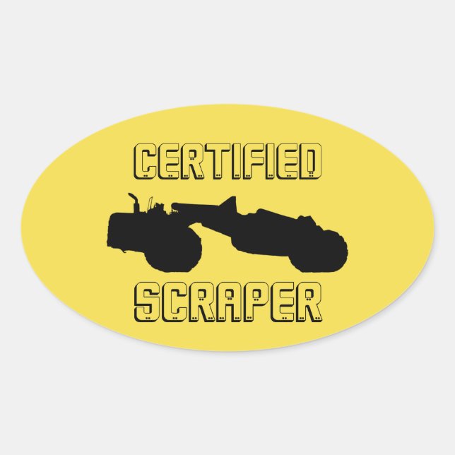 Operating Engineer Certified Scraper Hand Sticker (Front)