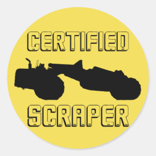 Operating Engineer Certified Scraper Hand Sticker