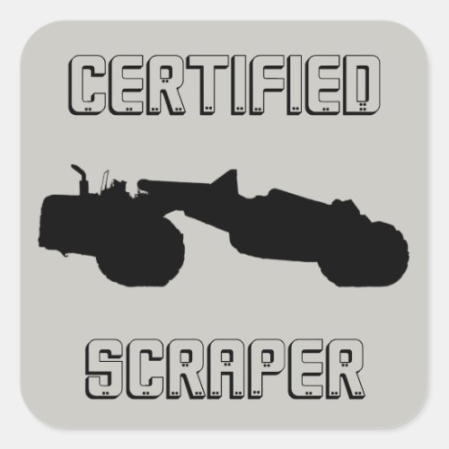 Operating Engineer Certified Scraper Hand Sticker