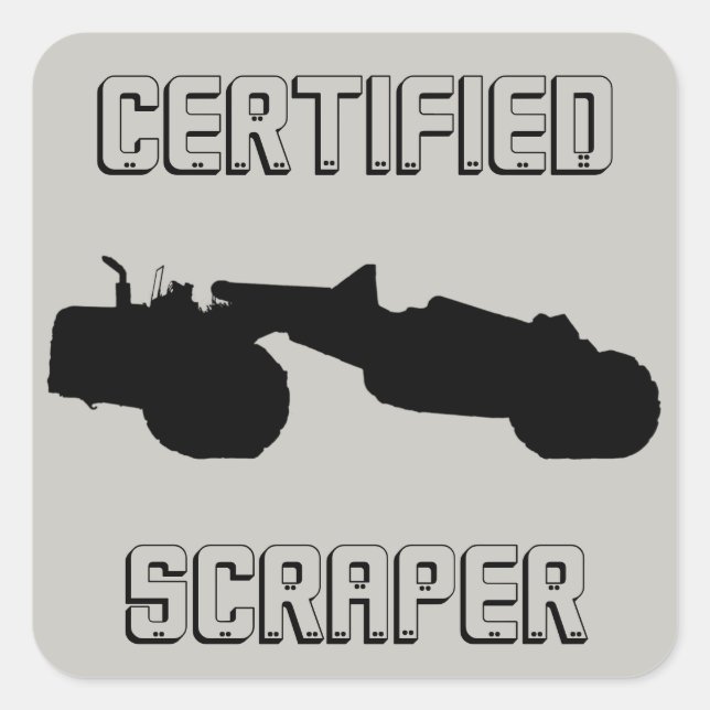 Operating Engineer Certified Scraper Hand Sticker (Front)