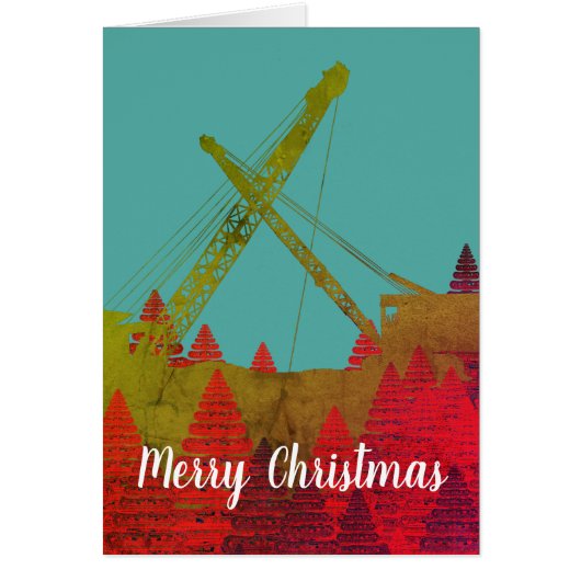 Operating Engineer Crane Art Merry Christmas (Front)