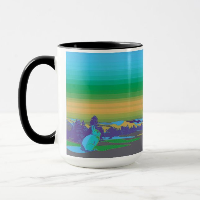 OPERATING ENGINEER CRANE OPERATOR ICE FISHING ART MUG (Left)