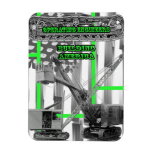OPERATING ENGINEER CRANE OPERATOR SHOVEL VINTAGE MAGNET