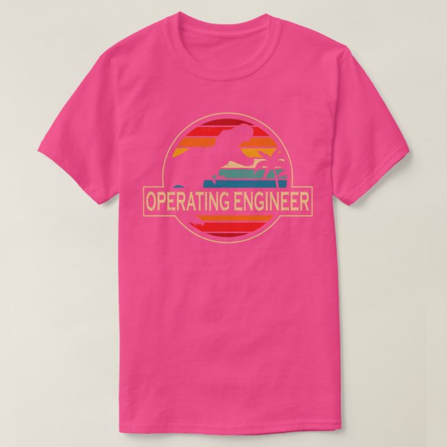 Operating Engineer Dinosaur T-Shirt (Design Front)