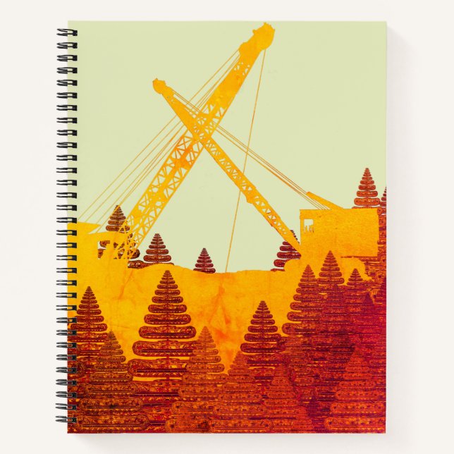 OPERATING ENGINEER FALL COLORS CRANE OPERATOR NOTEBOOK (Front)