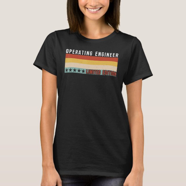 Operating Engineer Job Title Profession Worker App T-Shirt (Front)